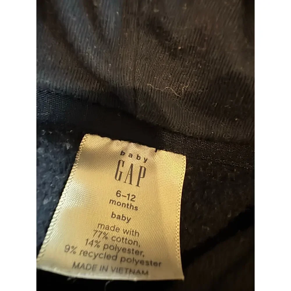 Baby GAP 6-12M Navy Hoodie Logo Pullover Sweatshirt‎ Classic Sweatsuit Lot EUC